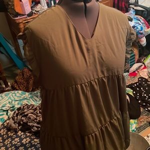 SHEIN Curve Olive Green Dress